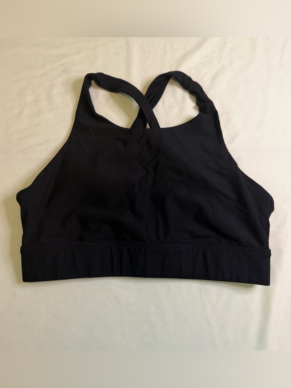 Fabletics No Bounce High Impact Sports Bra Black Size Medium Twist Back
